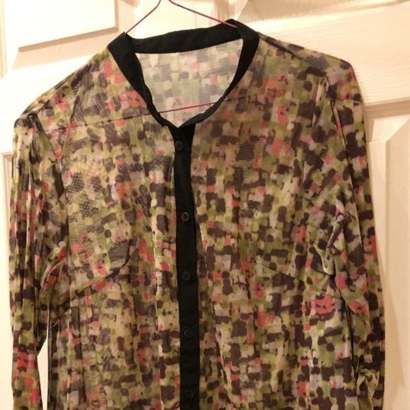 Long sleeve sheer blouse - Picture 1 of 2